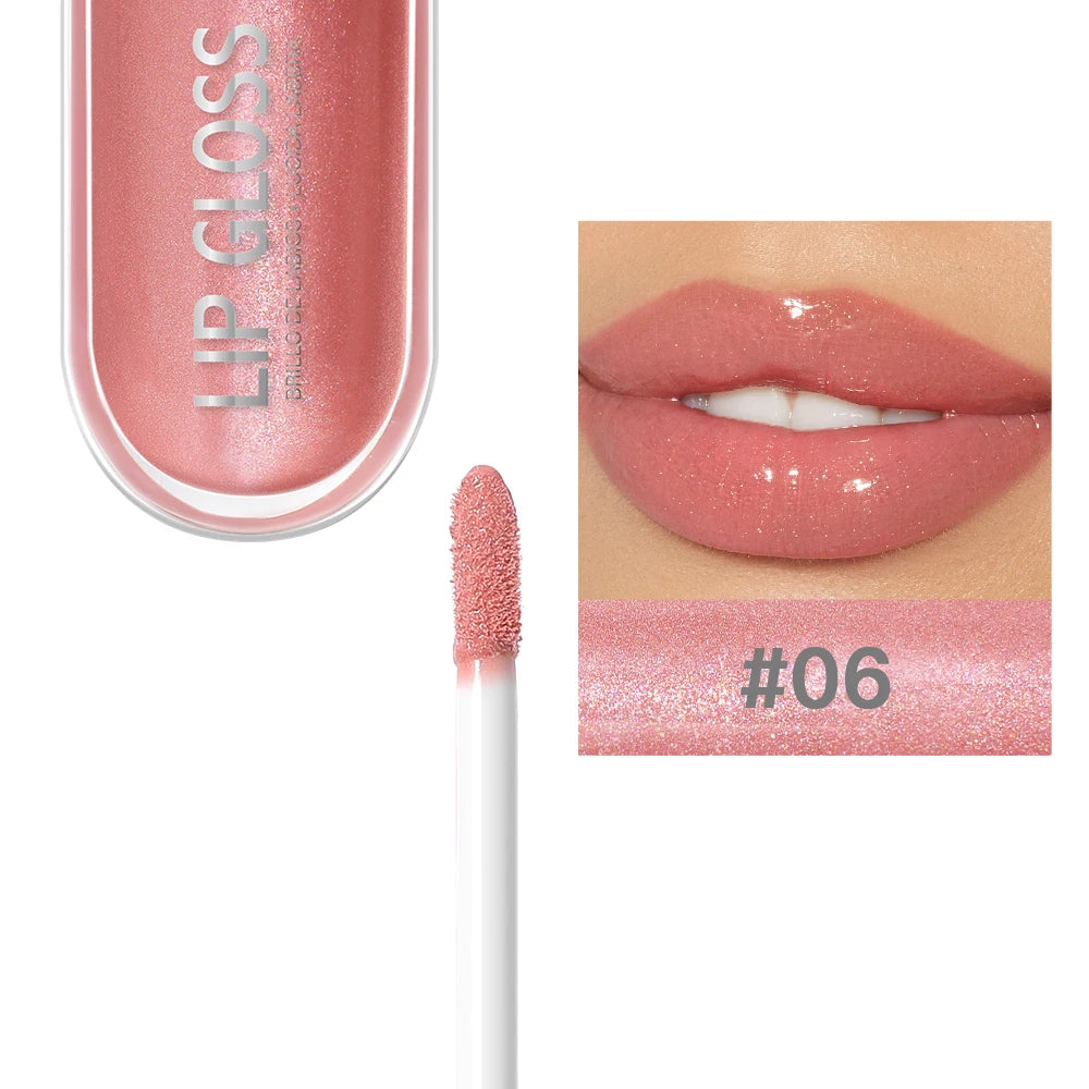 Brillo Labial USHAS 12 Colores Glitter Hidratante y Duradero