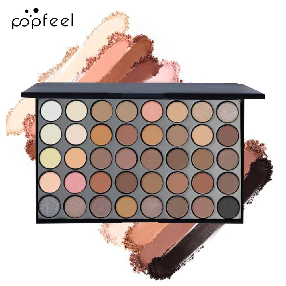 Set de Maquillaje de Ojos POPFEEL | Paleta de Sombras, Delineador, Máscara, Lápiz para Cejas y Accesorios | Regalo para Mujeres