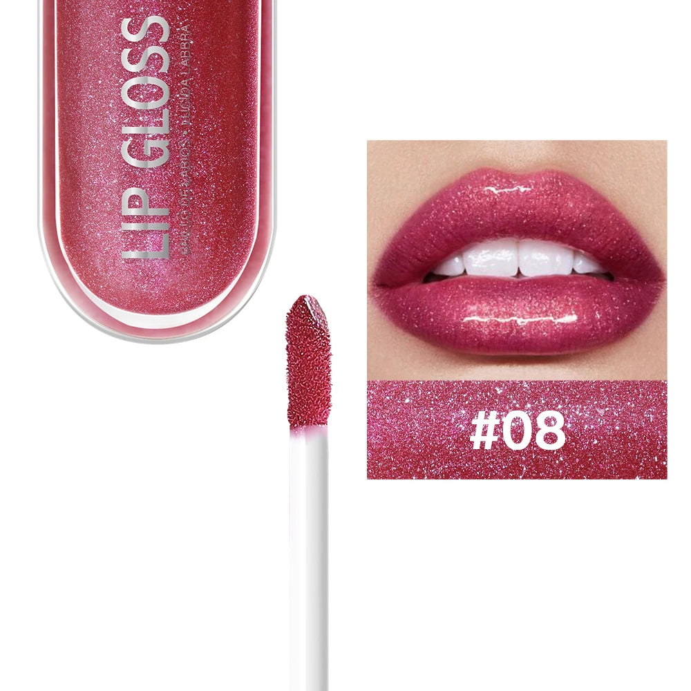 Brillo Labial USHAS 12 Colores Glitter Hidratante y Duradero